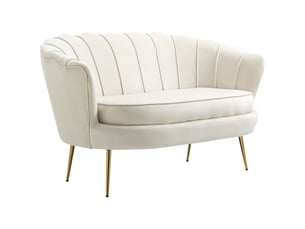 Canapé droit fixe <strong></strong> <strong></strong> 2 places Polyester beige