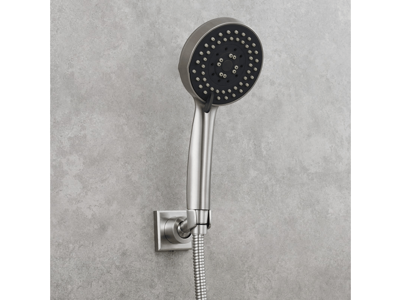  Support de pommeau de douche réglable 360° en acier inoxydable 304 - fixation murale carrée brossé pour salle de bain  - Conforama B