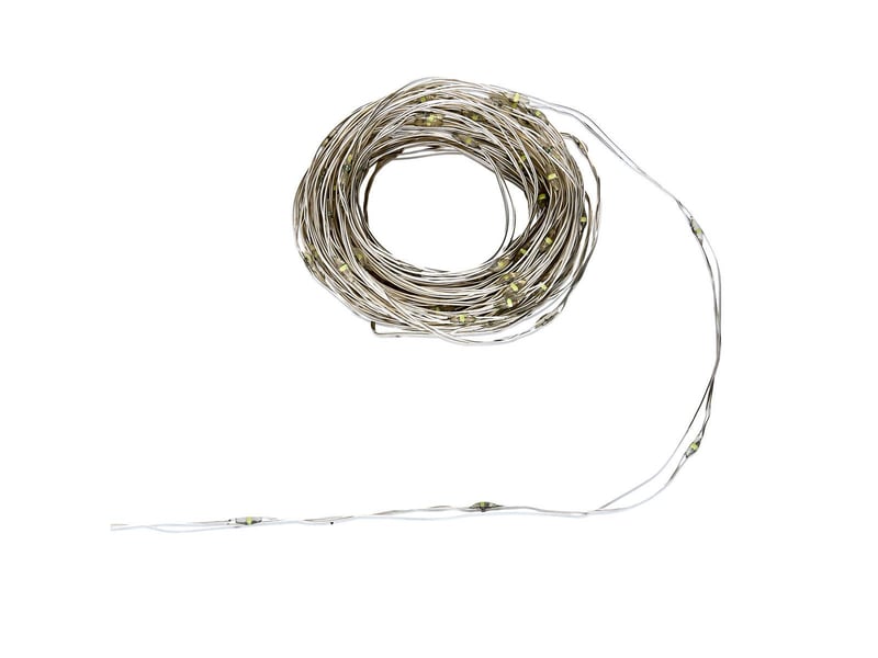  Guirlande lumineuse d'extérieur 10 m 200 led blanc froid fil cuivre 13 fonctions sur secteur  - Conforama A