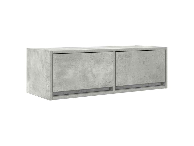  Lot de 2 meuble tv bas salon gris béton 80x31x25,5 cm bois d'ingénierie shl33200  - Conforama E