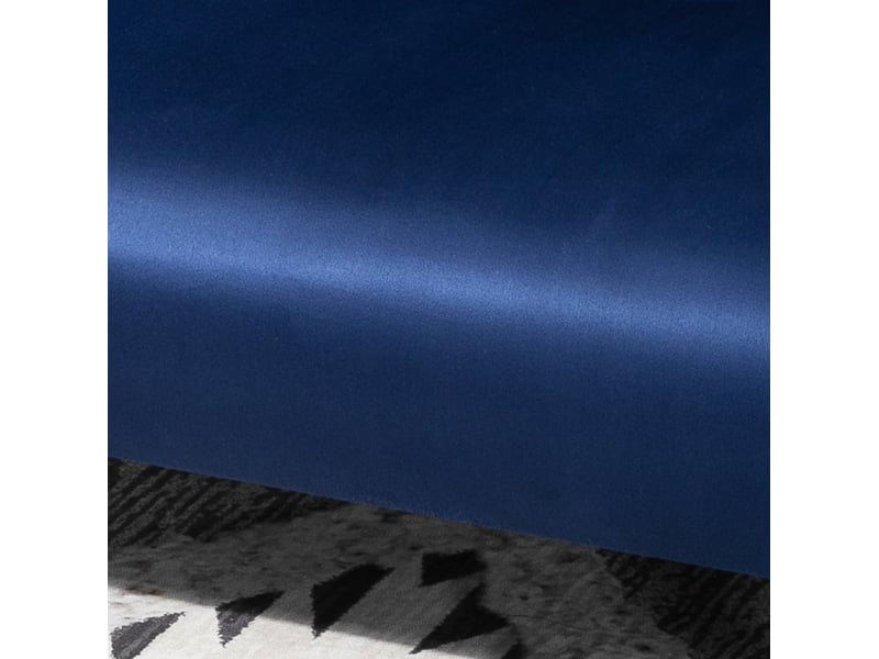  Canapé-lit 2 places 111x80x78 cm, accoudoirs et pieds en métal, dossier réglable 5 positions, revêtement bleu  - Conforama E