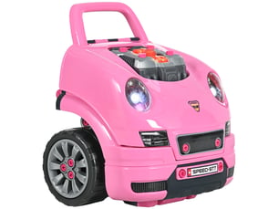 Camion mécano 2 en 1 jouet bricolage enfant jeu d'imitation mécanicien nombreux qccessoires total de 61 pièces rose