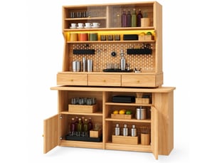 Bibliotheque coloris naturel STILVORA - 137 cm x 177.7 cm