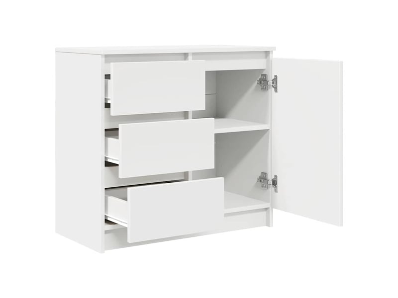  Buffet - bahut - meuble de rangement avec tiroir blanc 71x35x65 cm bois d'ingénierie  - Conforama E