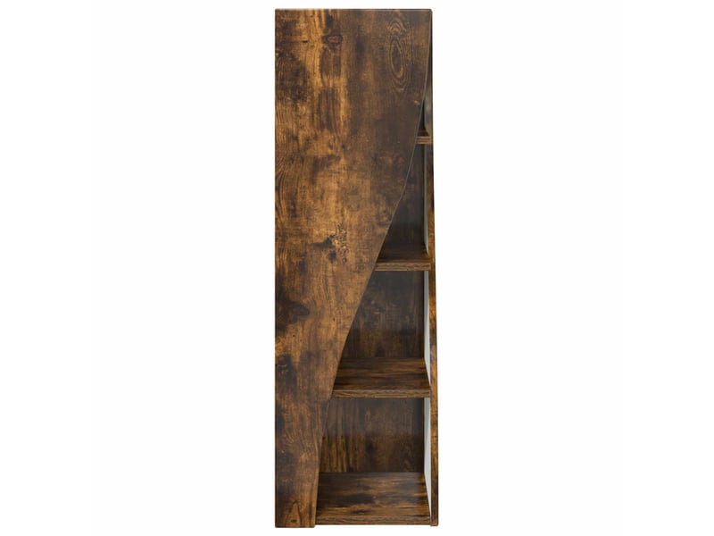  Meuble d'angle, meuble de rangement salon 32x32x102cm bois d'ingénierie chêne fumé  - Conforama E