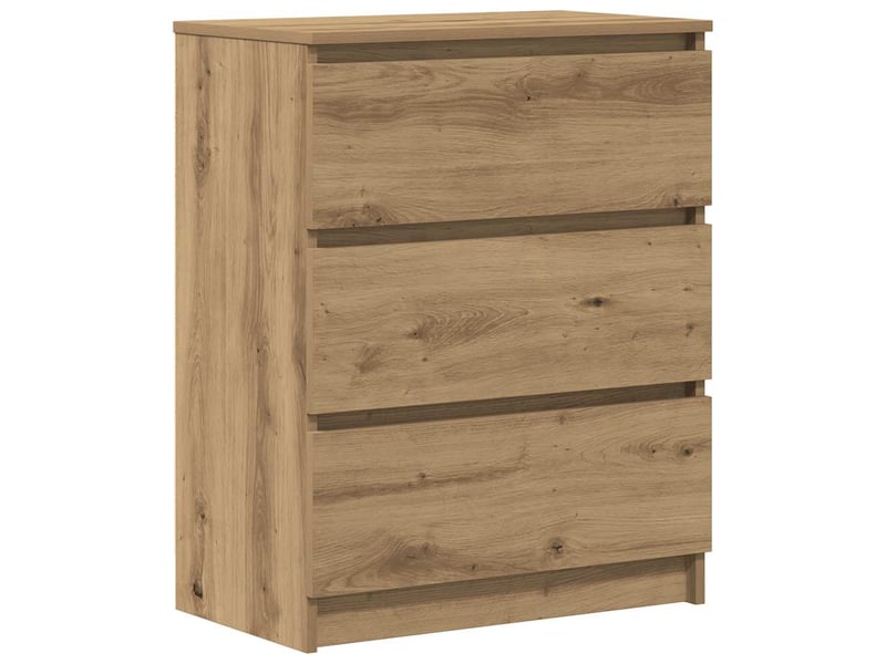  Buffet - bahut - meuble de rangement en chêne massif 60 x 35 x 76 cm bois d'ingénierie  - Conforama A