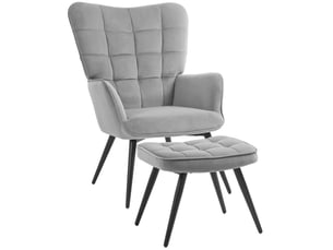 Pouf / repose pied gris