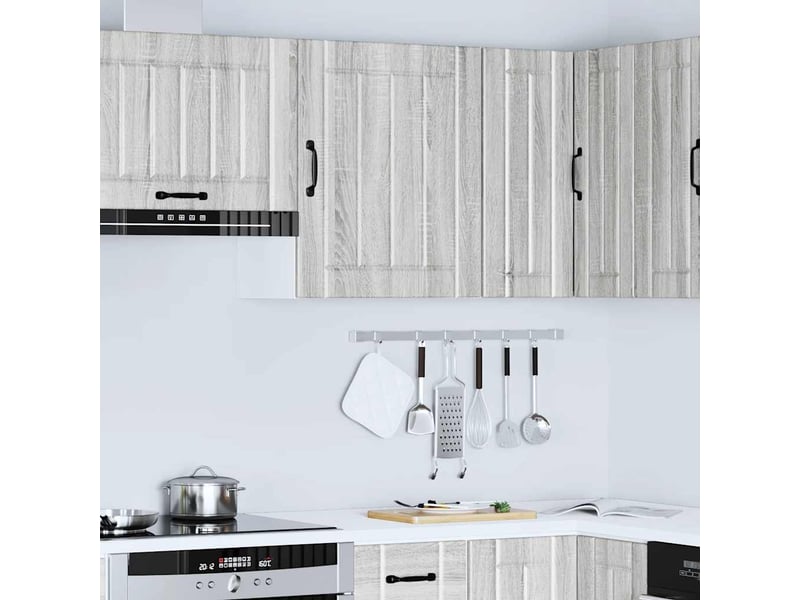 Meuble de rangement, armoire murale de cuisine lucca sonoma gris bois ingénierie shl6115 - Conforama D