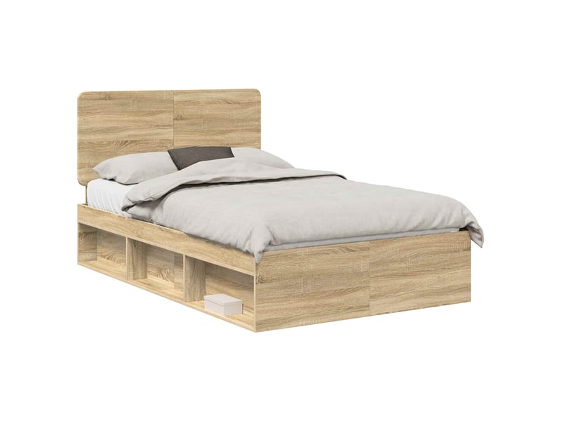  Lit double- lit adulte -  cadre de lit sonoma 120 x 190 cm bois de pin massif  - Conforama A
