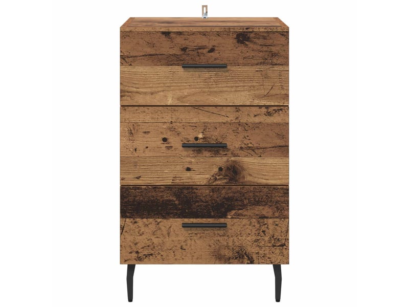  Table de chevet - cabinet de chevet - table de nuit bois ancien 40 x 40 x 66 cm bois d'ingénierie  - Conforama E