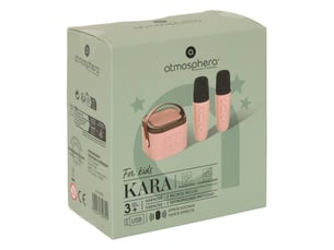 Set karaoké kara avec enceinte portable et 2 micros rose