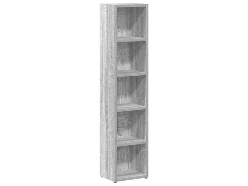  Lot de 2 armoires à cd moderne rangement 21 x 16 x 93,5 cm en bois d'ingénierie sonoma gris 02_0048151  - Conforama B