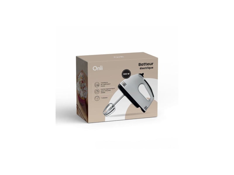  Batteur electrique 300 w on1022w 7 vitesses avec fouets metalliques ONL3523930111785 - Conforama C