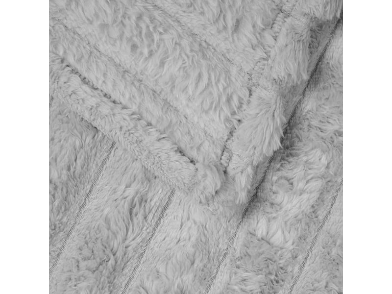  Plaid canapé gris 240x220 cm 1.36 kg polaire  - Conforama E
