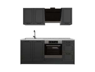 Vicco cuisine, anthracite campagneanthracite, 180cm sans plan de travail