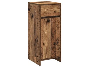 Armoire de salle de bain, meuble de rangement bois ancien 35x36.5x85 cm