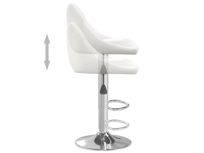  Tabouret de bar, chaise de bar blanc similicuir shl31756  - Conforama E