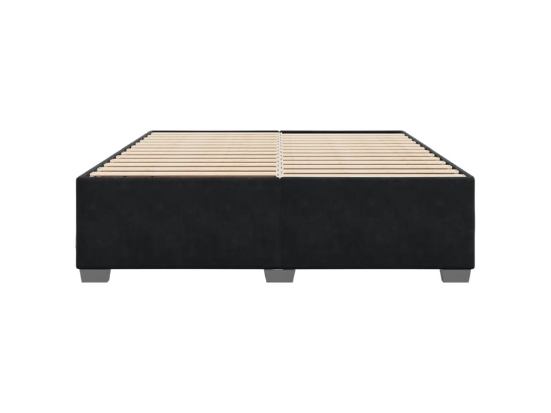  Lit double- lit adulte -  cadre de lit sans matelas noir 200x200 cm velours  - Conforama C