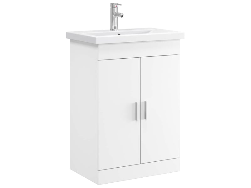  Ensemble de mobilier de salle de bain blanc 61x40x84.5 cm shl6134  - Conforama A