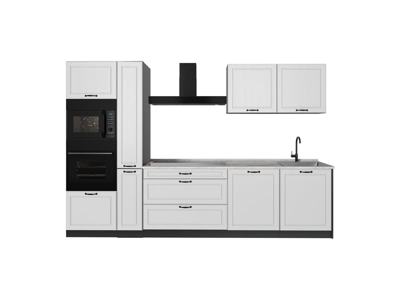  Vicco cuisine, blanc campagneanthracite, 310cm sans plan de travail  - Conforama A