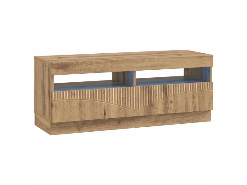  Meuble tv - banc tv - meuble de rangement led hoorn 3 pcs chêne artisanal bois d'ingénierie  - Conforama E