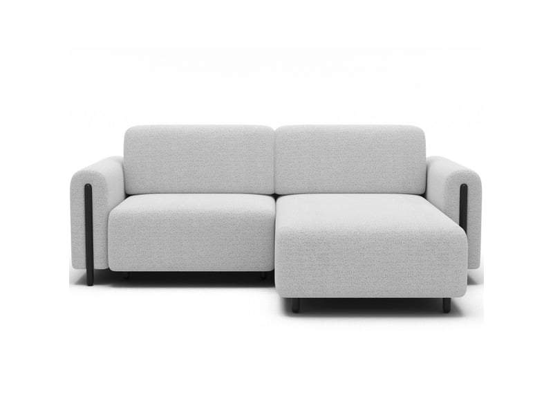 Canapé d'angle convertible arvessa blanc alpin chenille – angle droit - Conforama A