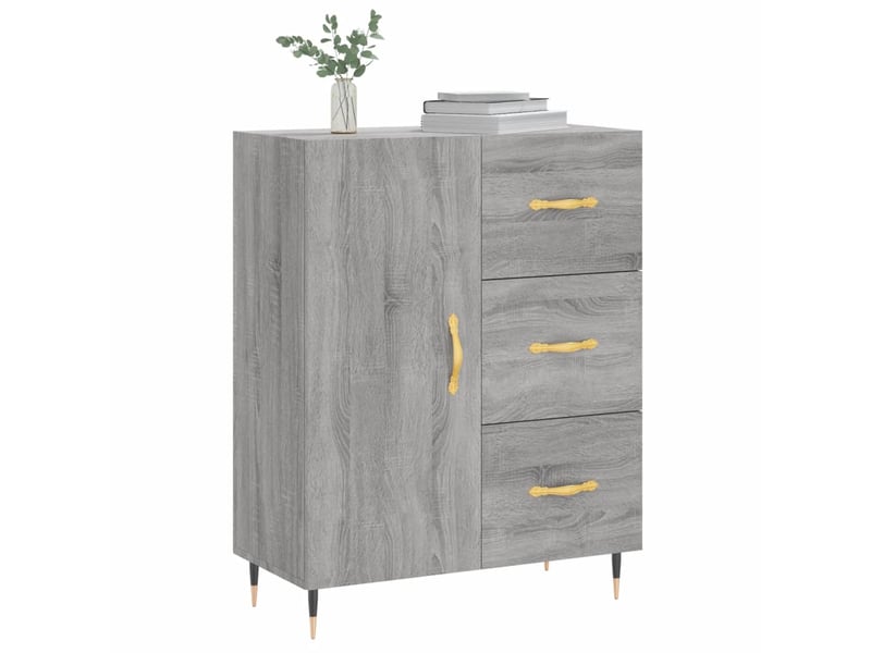  Buffet - bahut - meuble de rangement sonoma gris 69,5x34x90 cm bois d'ingénierie  - Conforama C