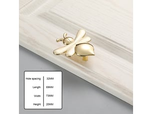 Poignée papillon pour les tiroirs de la chambre des enfants, poignées et boutons pour les meubles, décoration d'armoires de cuisine 5099