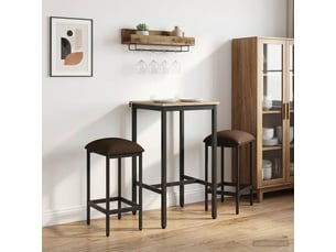 Lot de 2 tabouret de bar, chaise de bar taupe 40x32x64 cm bois d'ingénierie shl43779