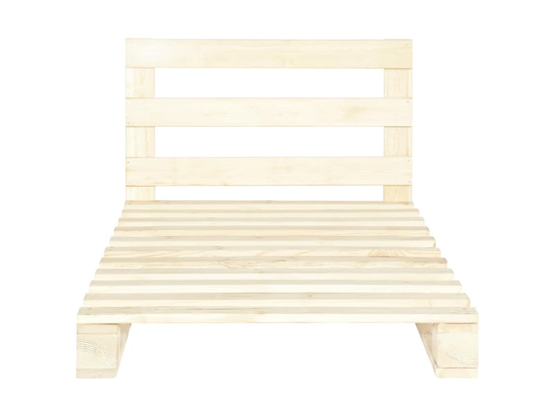  Lit simple- lit adulte -  cadre de lit de palette sans matelas 90x200 cm bois pin massif  - Conforama B