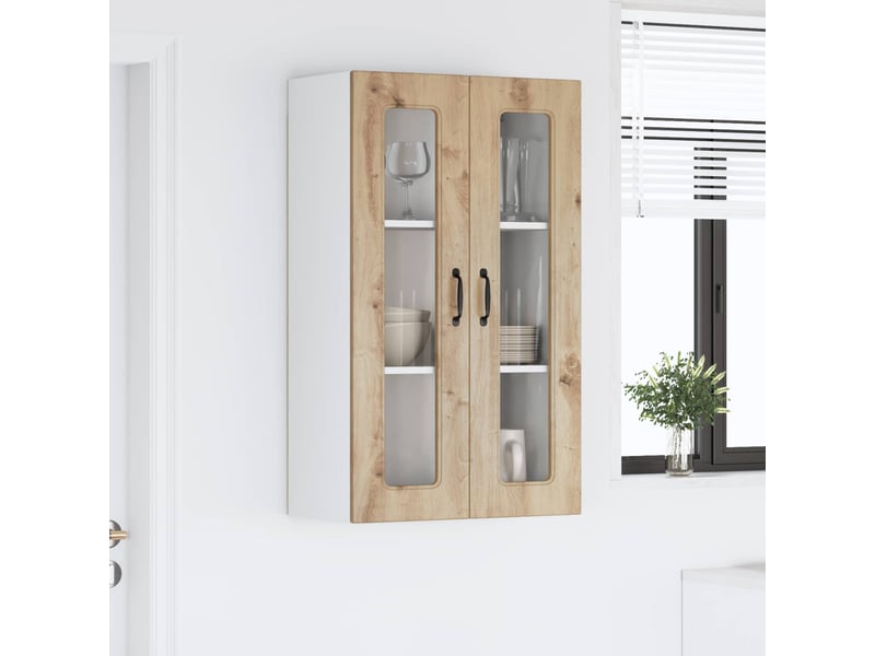 Meuble mural de cuisine | armoire de cuisine chêne artisanal shl7121  - Conforama D