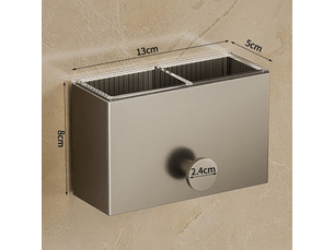 Lot de 2 supports adhésifs pour brosse à dents sans perçage - support de rangement mural étanche pour salle de bain et cuisine