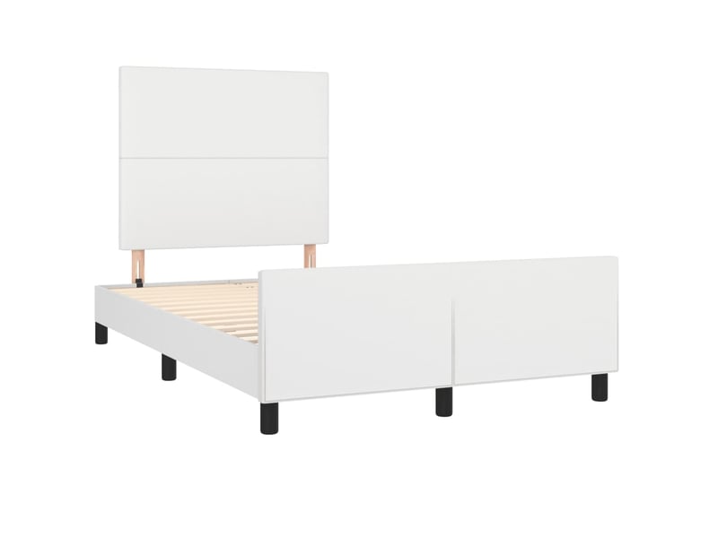  Lit double- lit adulte -  cadre de lit sans matelas blanc 120x190 cm similicuir  - Conforama B