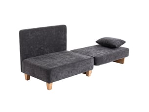 Fauteuil convertible <strong>BEAUNIV</strong> <strong></strong> Polyester gris vendu A l'unité