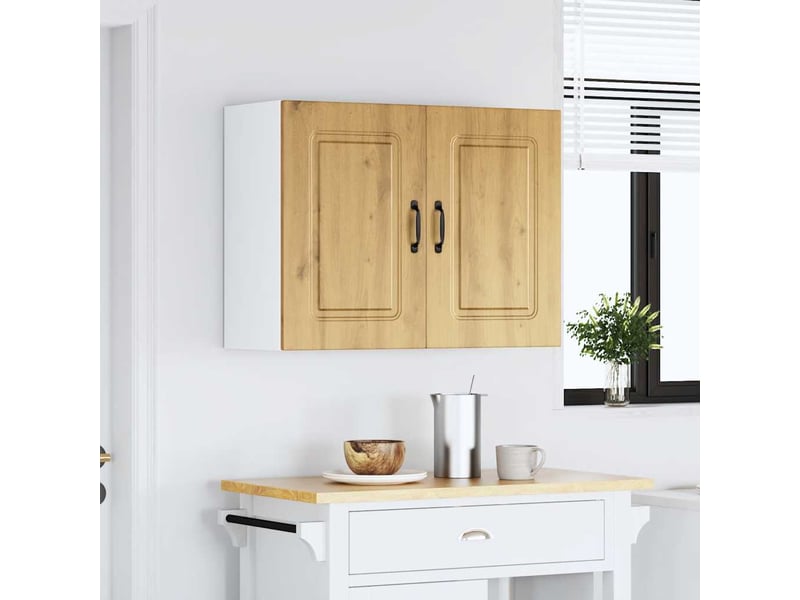  Armoire murale cuisine kalmar chêne artisanal bois d'ingénierie shl8281  - Conforama C