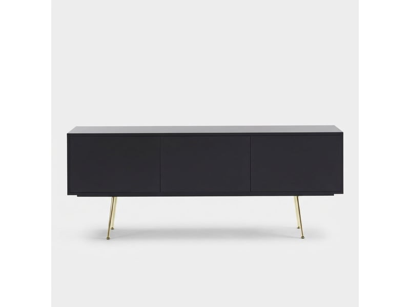 Meuble tv moderne avec 3 portes vharm - noir  - Conforama D