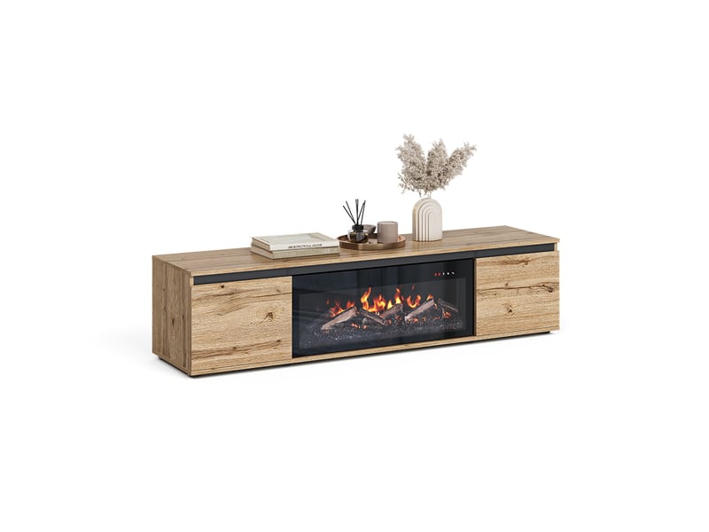  Vicco entourage de cheminée, chênenoir, 160x39cm  - Conforama E