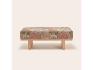 Banc en bois et jacquard alisia  anca