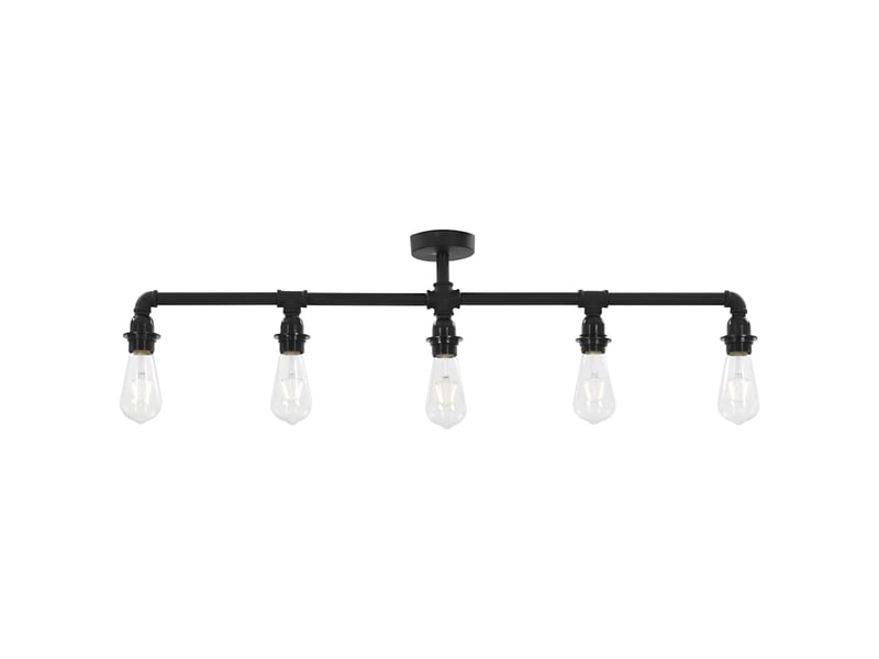  Plafonnier, lampe plafond noir 5 ampoules e27  - Conforama D