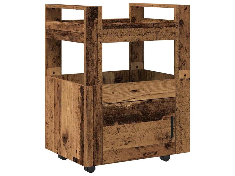  Desserte de cuisine, chariot de rangement bois ancien 60x45x80 cm shl62918  - Conforama A