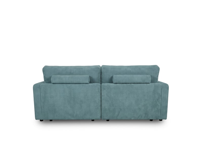  Canapé droit velours côtelé bleu clair venezia 3 pl 3CA56.CA.3D.14 - Conforama E
