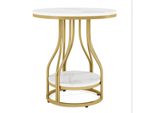 Table basse rond(e) coloris bicolore BEAUNIV - 50 cmx50 cm