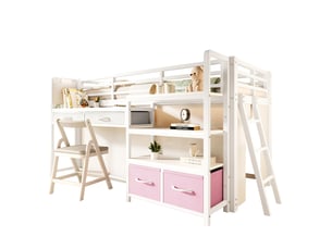 Lit combiné 90x200 cm MIVRAY    coloris blanc