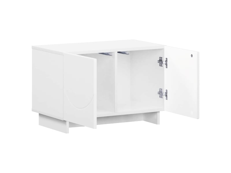  Meuble tv moderne, banc tv 60x34.5x40 cm blanc bois d'ingénierie shl94494  - Conforama C