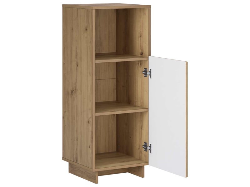  Armoire de salle de bain, meuble de rangement chêne artisanal 36.5x38x95 cm  - Conforama C