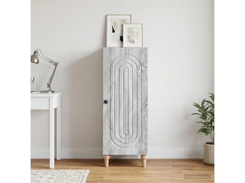  Buffet - bahut - meuble de rangement sonoma gris 33 x 34,5 x 90 cm bois d'ingénierie  - Conforama D