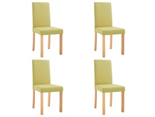 Vidaxl chaises à manger lot de 4 vert tissu