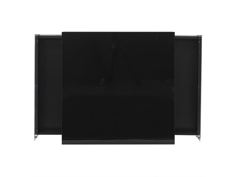  Table basse moderne 70x70x41 cm led 2 tiroirs panneau de particules noir  - Conforama D
