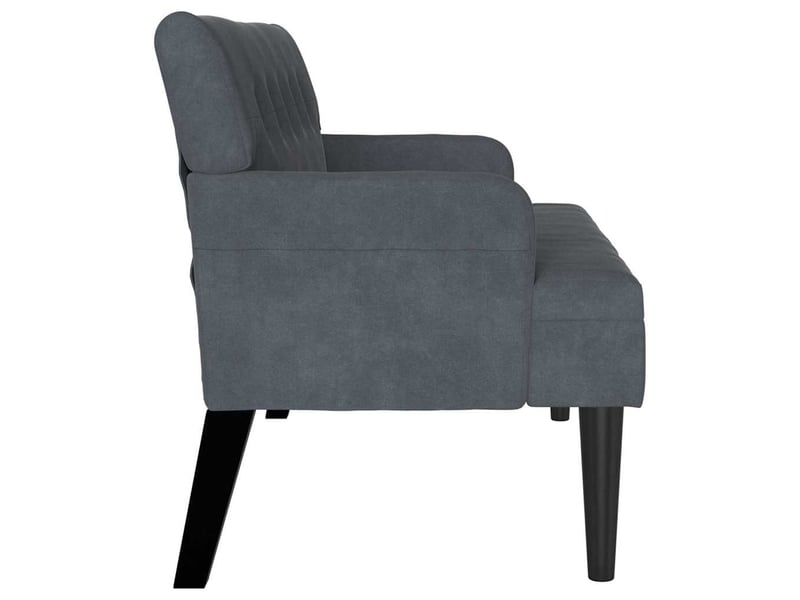  Banc chambre, banc de lit chesterfield gris foncé 112x65,5x75 cm velours  - Conforama E