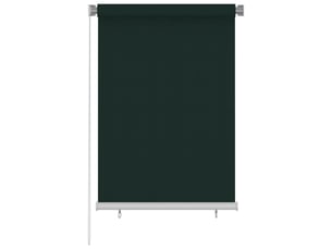 Store enrouleur, store roulant d'extérieur 105 (l) x 140 (h) cm vert foncé hdpe cf47299